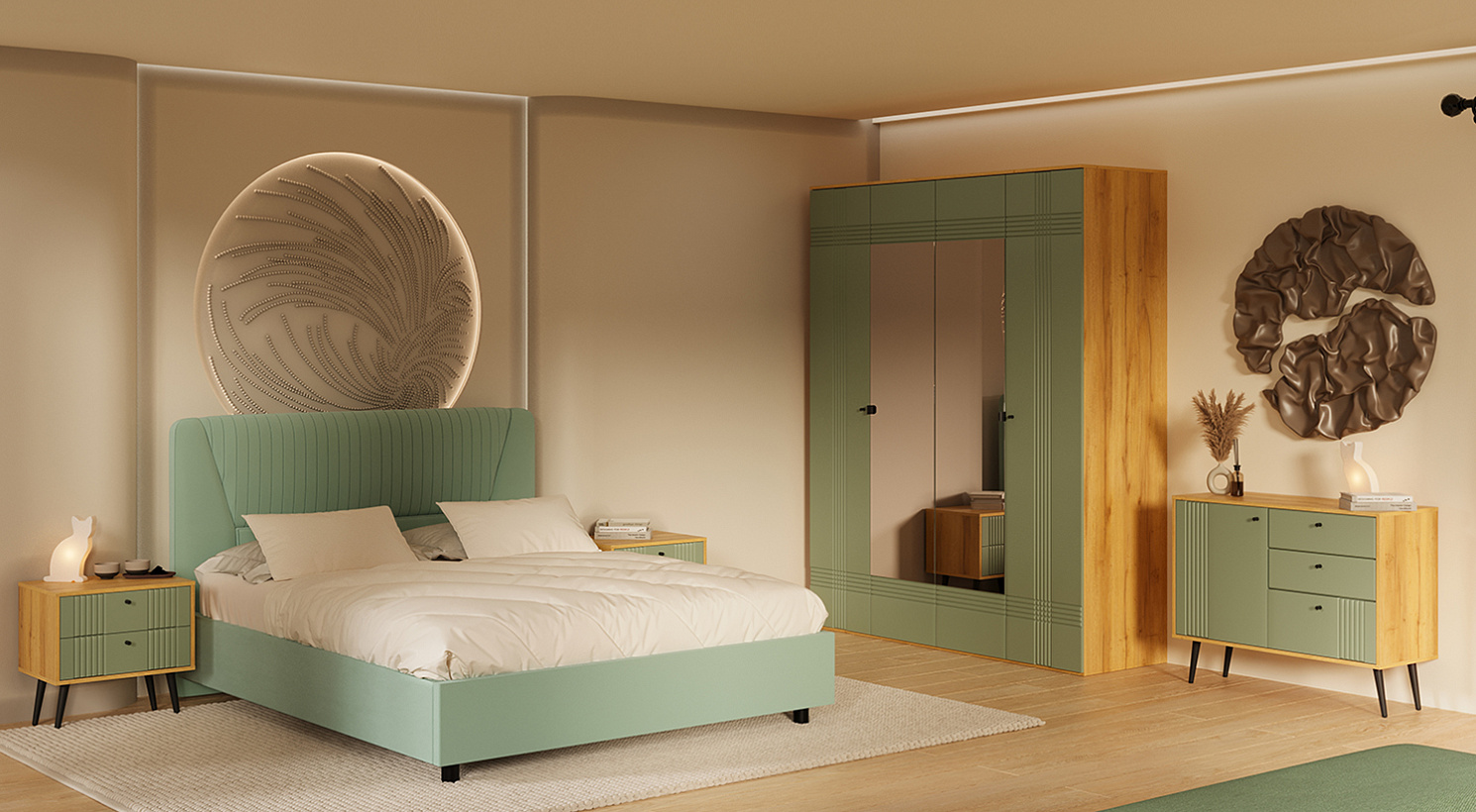 Вега Саксония Серо-зеленый