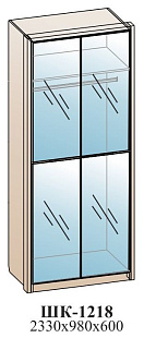Шкаф для одежды (зеркало фацет) ШК-1218