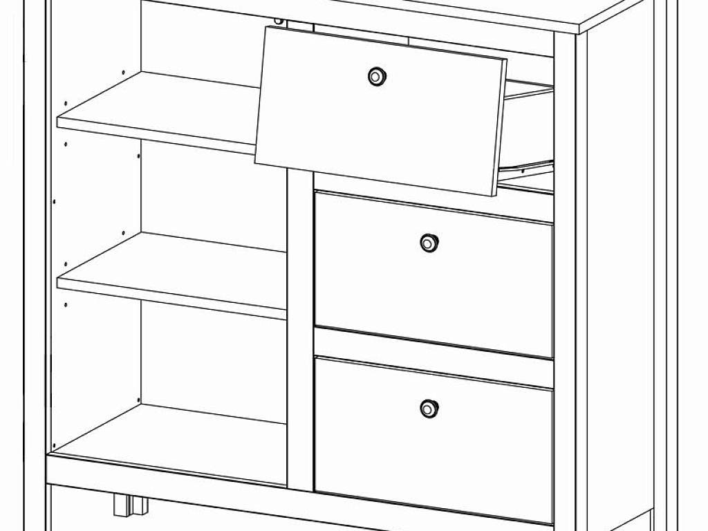 Тумба  Ewa белая KOM1D3S/95