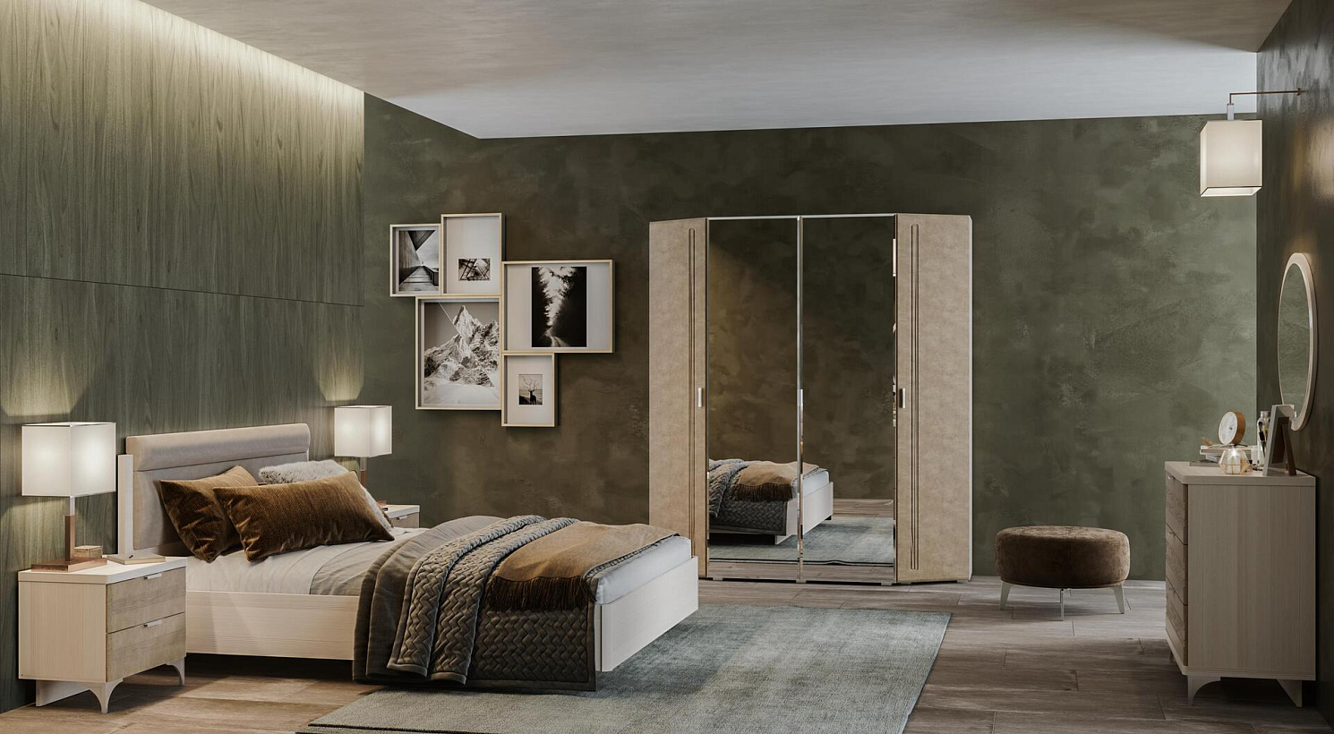 Лотос Бодега белая-бетон бежевый