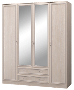 Шкаф четырехдверный с зеркалом 