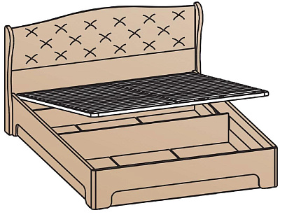 Кровать с подъемным механизмом 180х200 КРП-1704