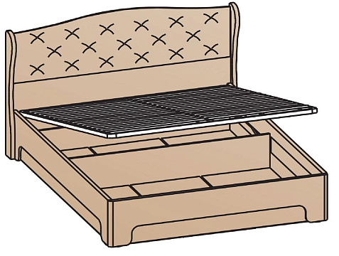 Кровать с подъемным механизмом 180х200 КРП-1704