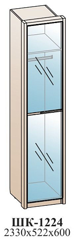Шкаф для белья (зеркало фацет)   ШК-1224 