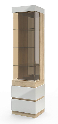 Шкаф с витриной (левый/правый) (Дуб сонома)   КМК 0651.18(17)