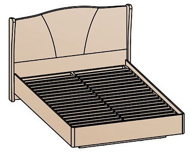 Кровать 1800 (основание 16 мм) КР-23-16-18