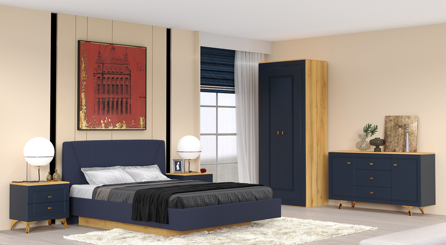 Вега Сапфир Темно-синий софт