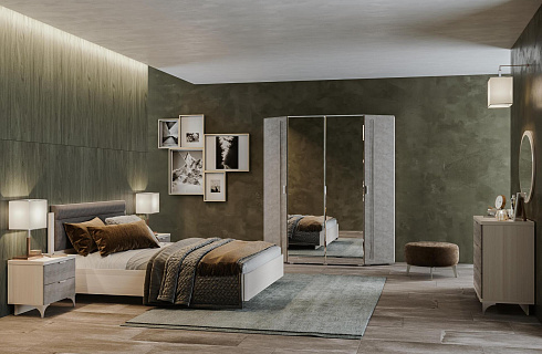 Лотос Бодега белая-бетон серый