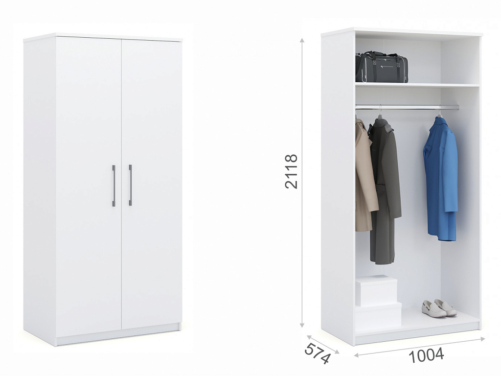 Шкаф 2-дверный   