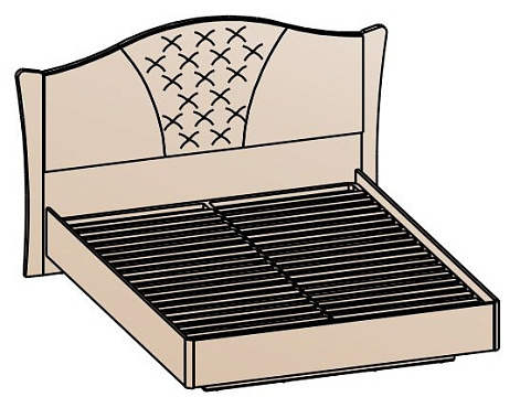 Кровать 1800 (основание 16 мм) КР-22-16-18