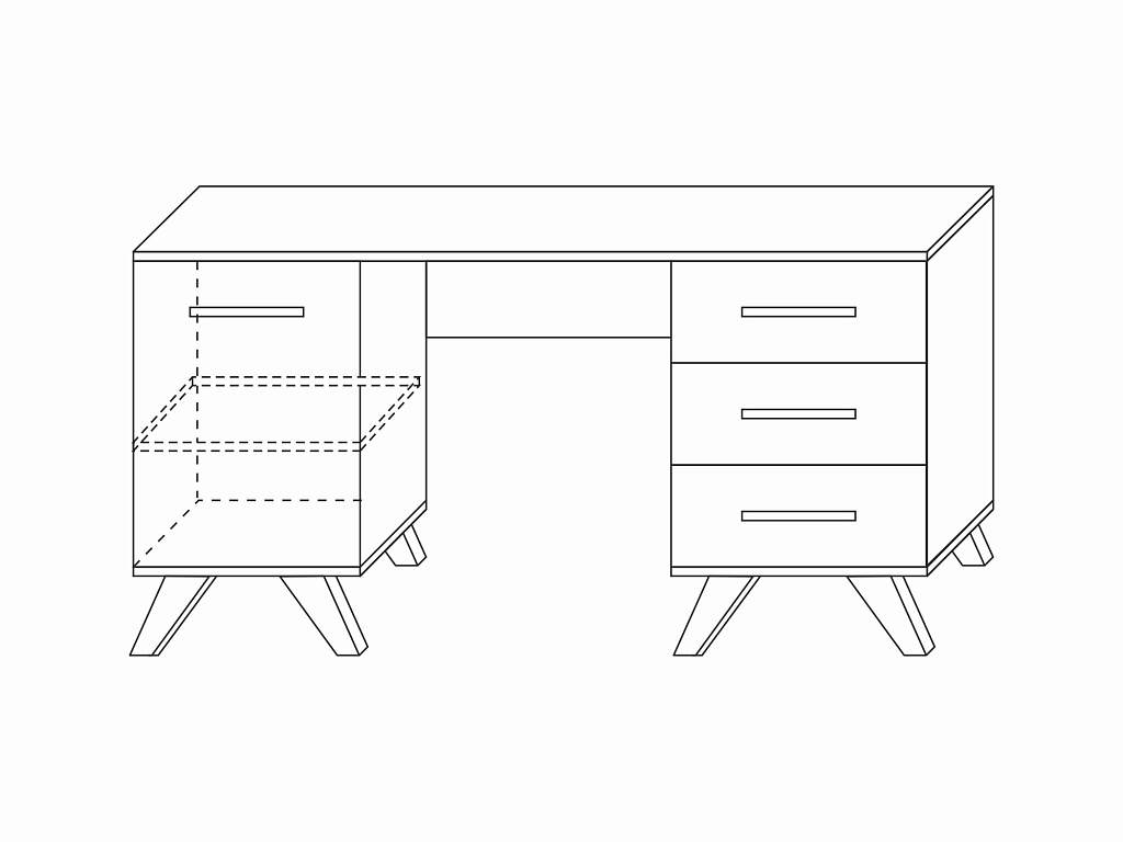 Стол письменный 1400   