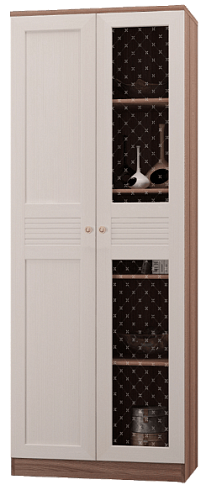 Шкаф для книг с одной стеклянной дверкой   