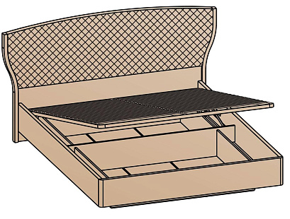 Кровать с подъемным механизмом 180х200 (основание 16 мм) КРП-20-16-18