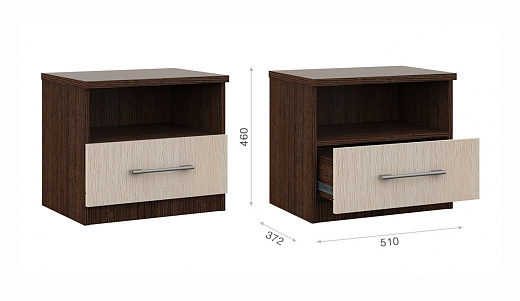 Тумбочка прикроватная (комплект 2шт) 