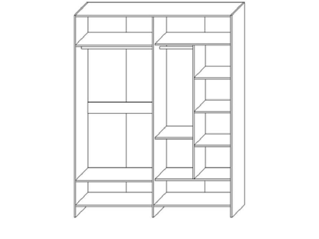 Шкаф для одежды 4Д   КМК 0965.1