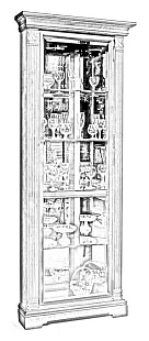 Шкаф с витриной (угловой, правый) ГМ 5915