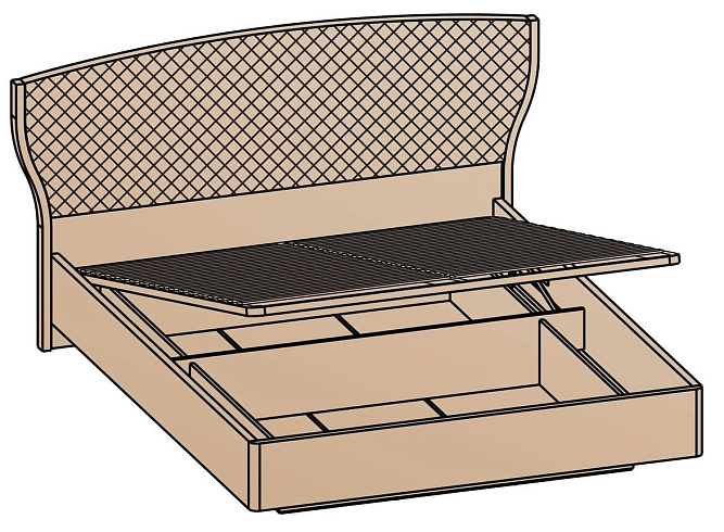 Кровать с подъемным механизмом 140х200 (основание 16 мм)   КРП-20-16-14