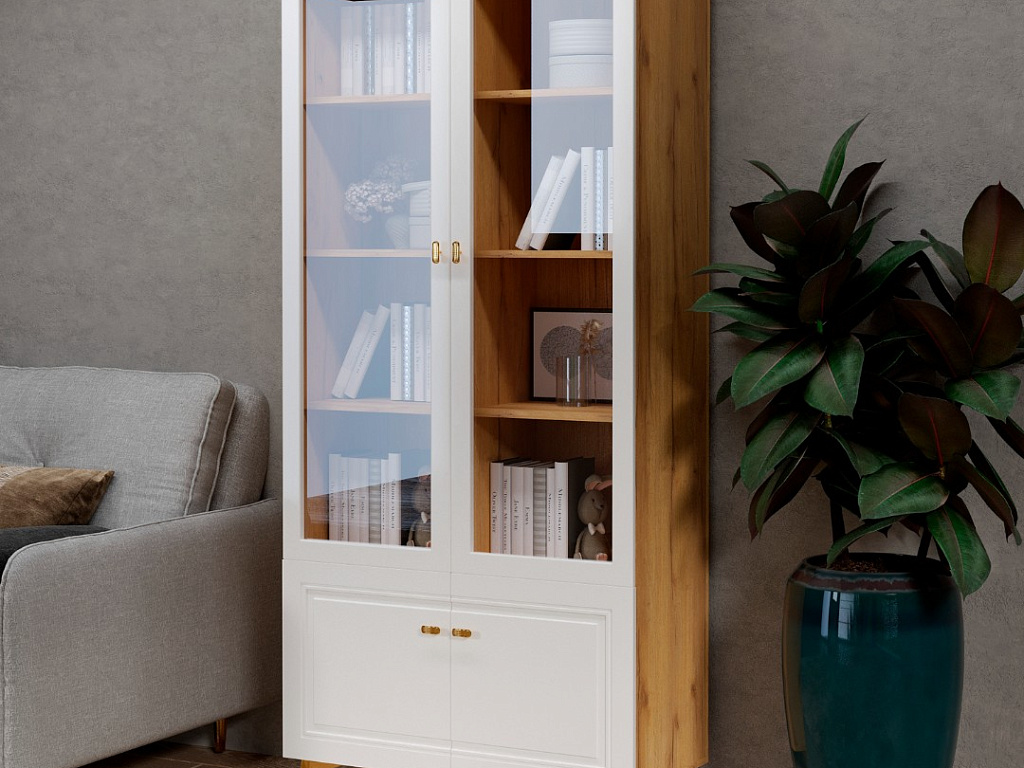 Пенал-витрина 2-дв   