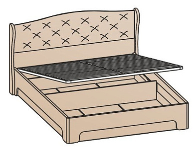 Кровать с подъемным механизмом 1600 КРП-1703