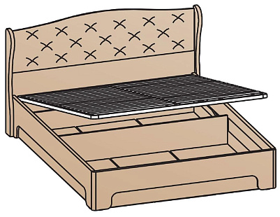 Кровать с подъемным механизмом 160х200 КРП-1703
