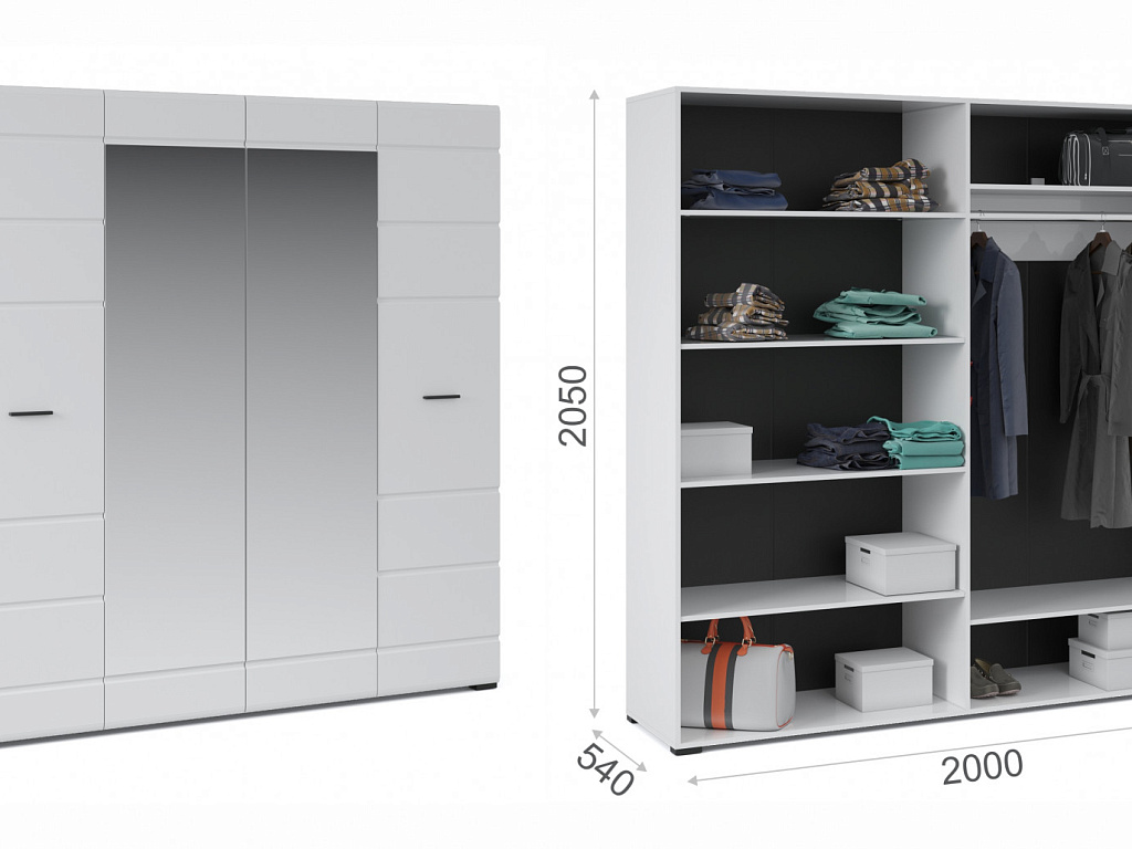 Распашной шкаф 4дв   