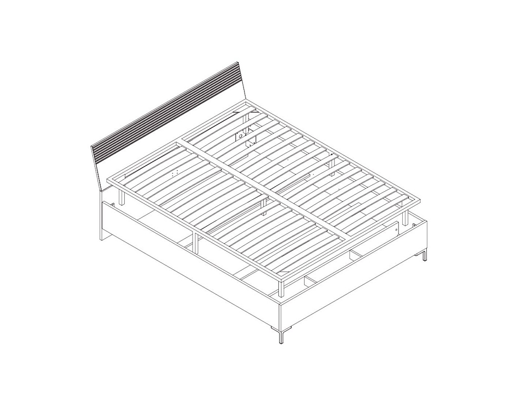 Кровать c металлическим основанием  Domenica LOZ140х200
