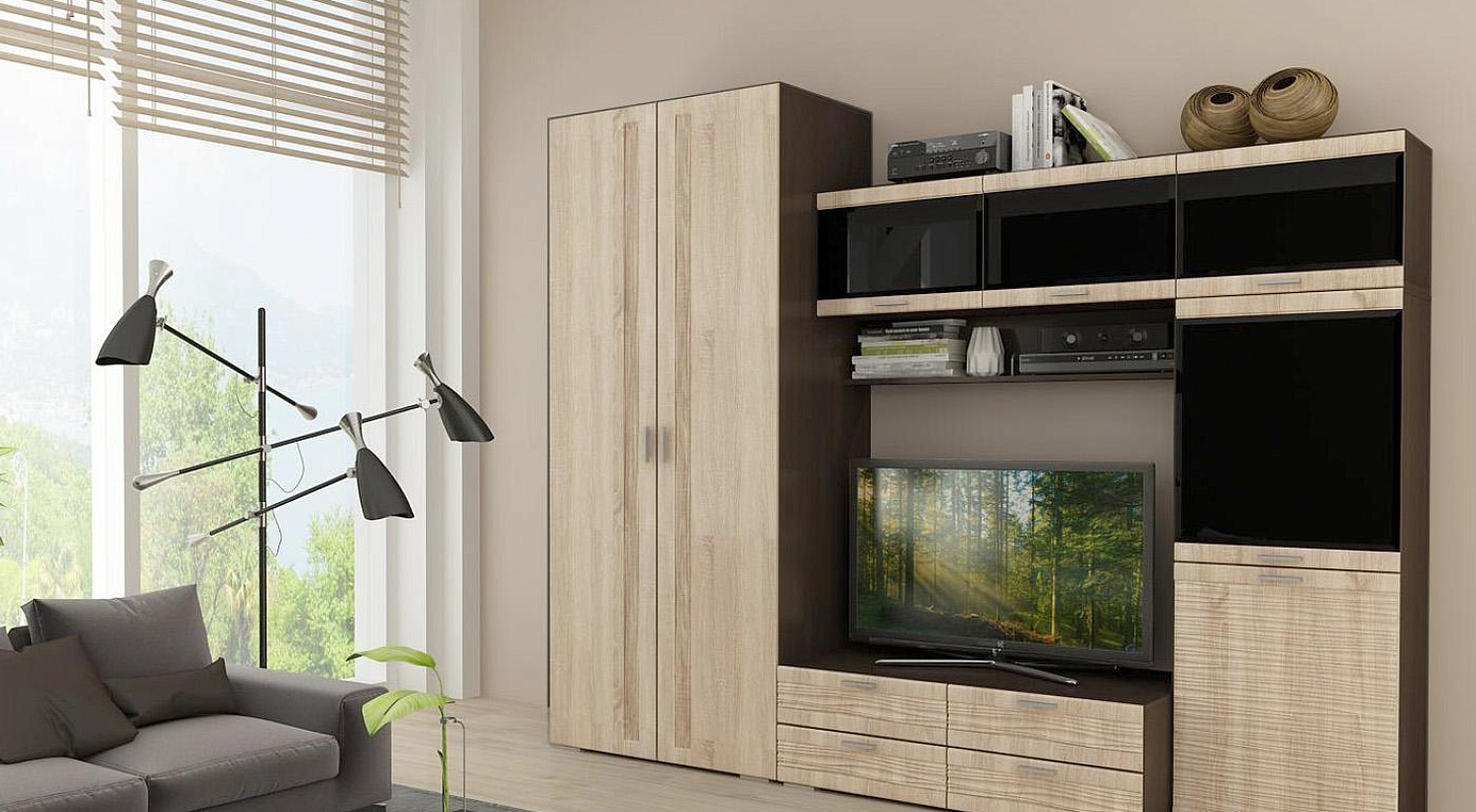 Лотос Венге/дуб сонома