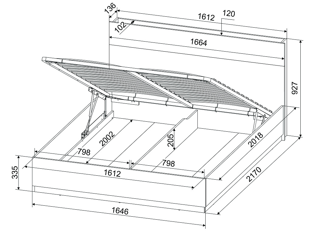 Кровать двойная   LT-К160