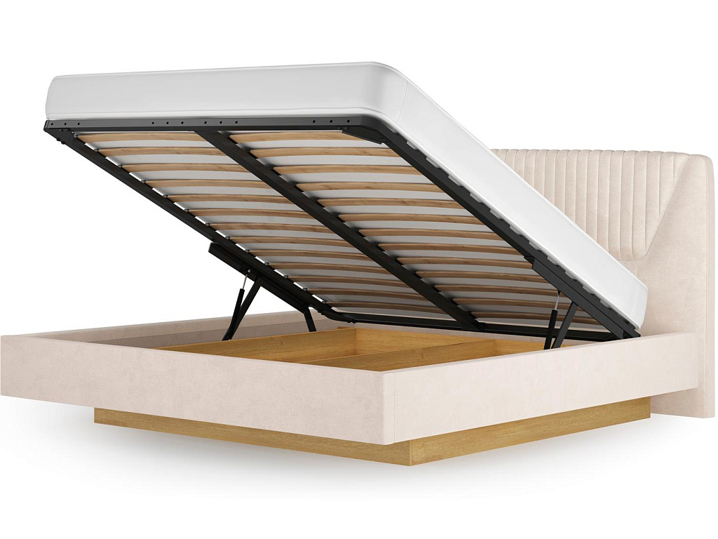 Кровать 11М2 с подъемным механизмом 1600 Микровелюр Catania Ivory   