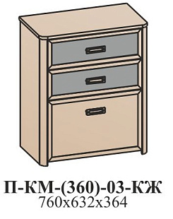 Тумба для обуви  П-КМ-(360)-03-КЖ