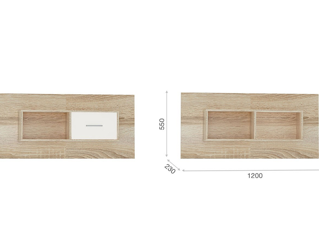 Полка навесная 1д   