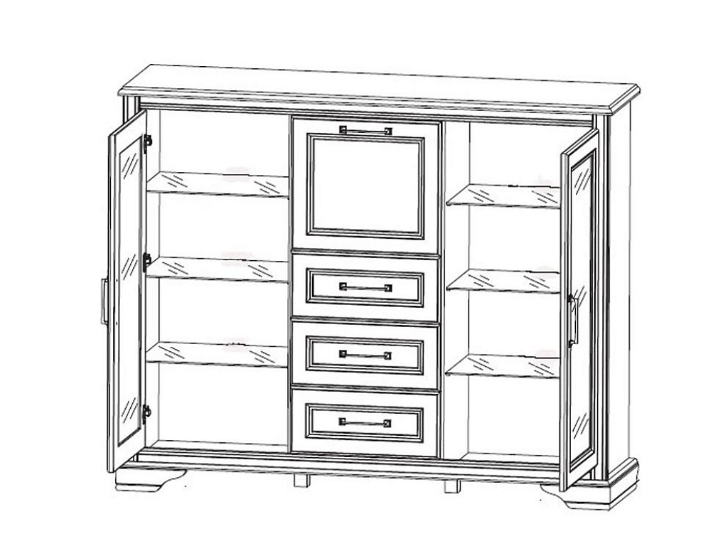 Тумба с подстветкой  Stylius KOM2W1B3S