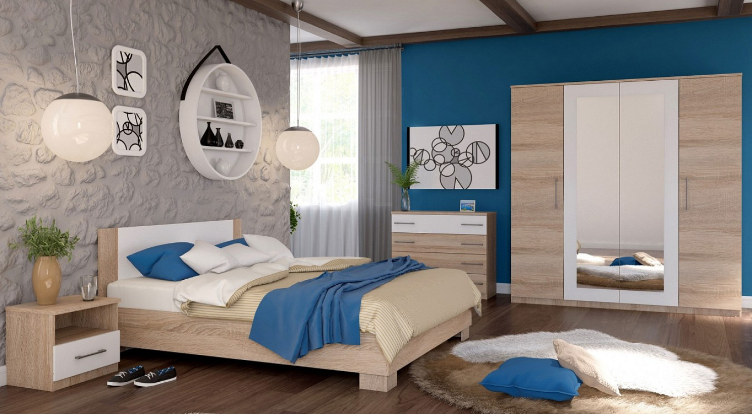 Аврора Сонома/Белый